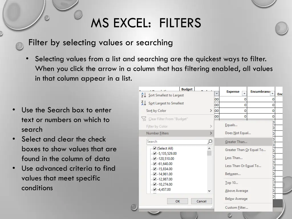 ms excel filters 2