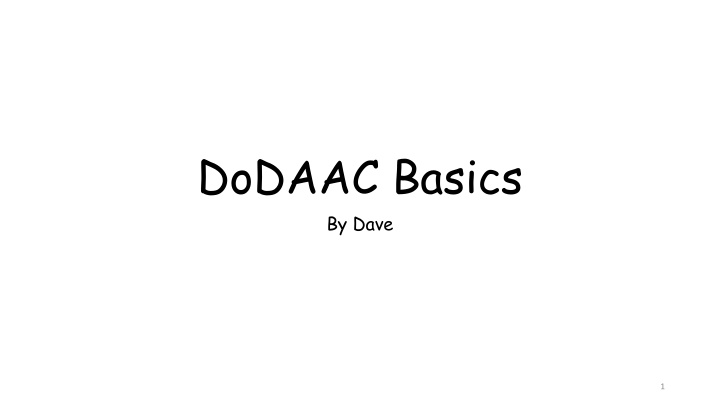 dodaac basics by dave