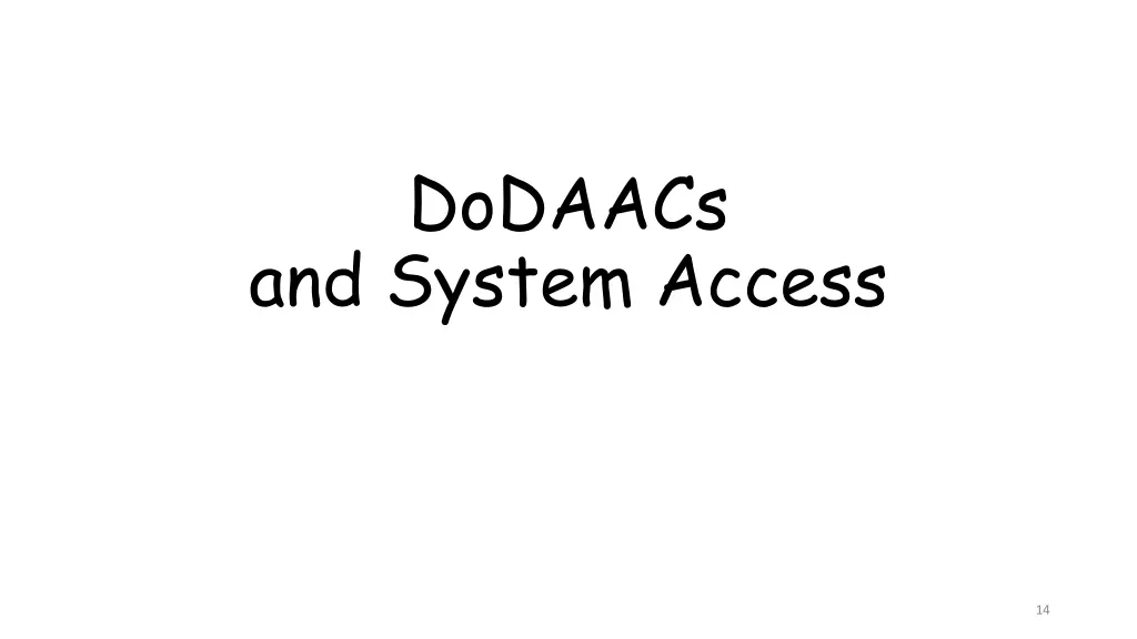 dodaacs and system access