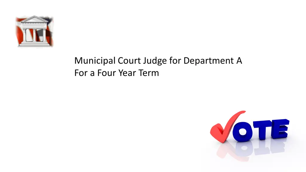 municipal court judge for department a for a four