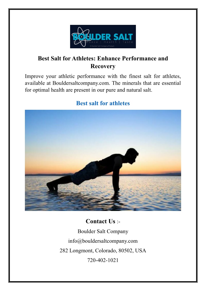 best salt for athletes enhance performance