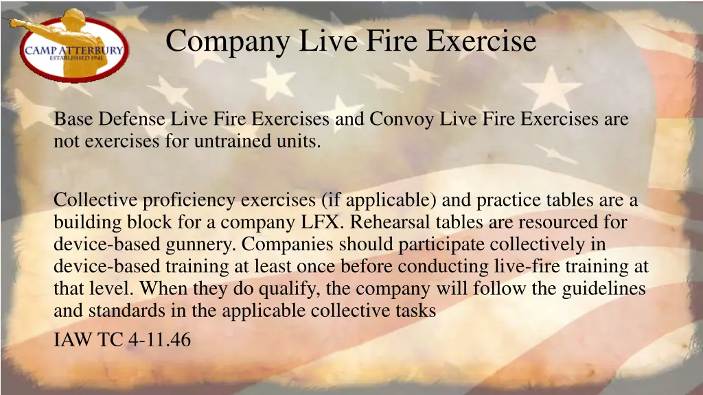 company live fire exercise