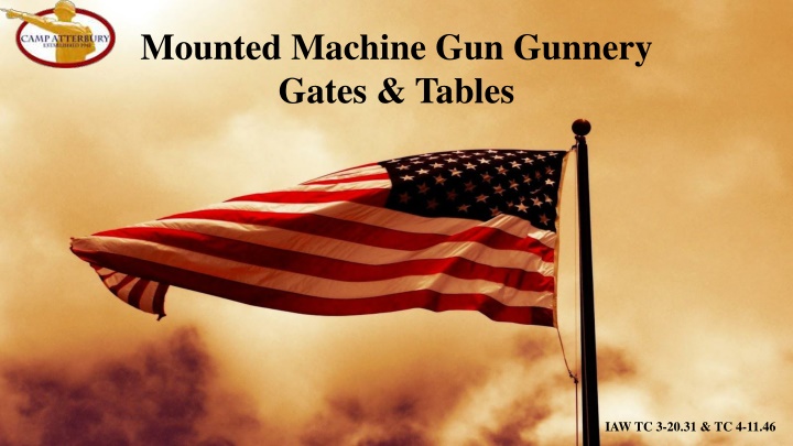 mounted machine gun gunnery gates tables