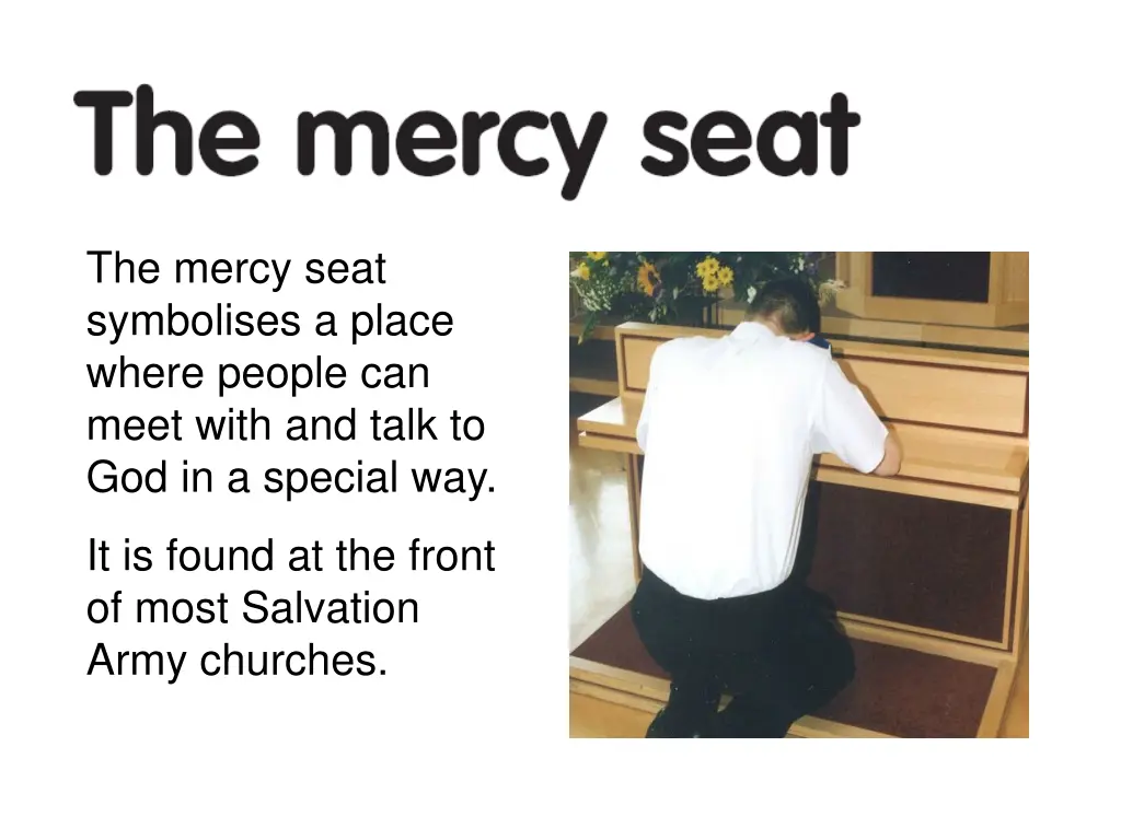 the mercy seat symbolises a place where people