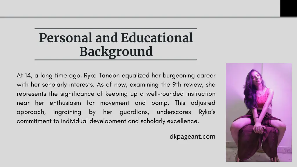 personal and educational background