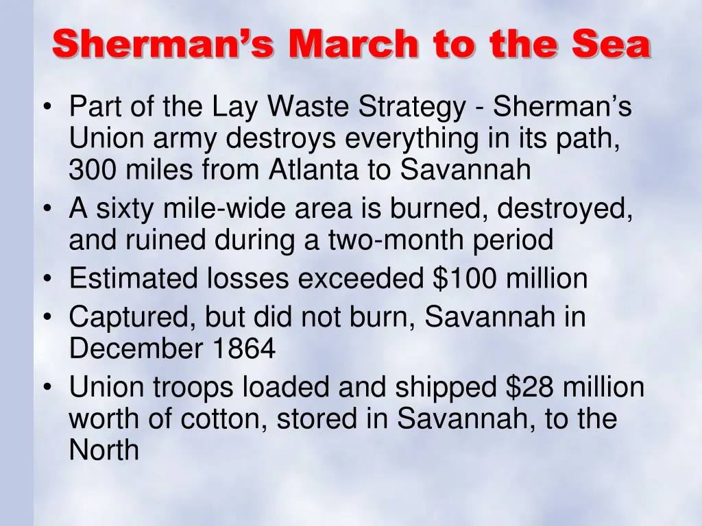 sherman s march to the sea