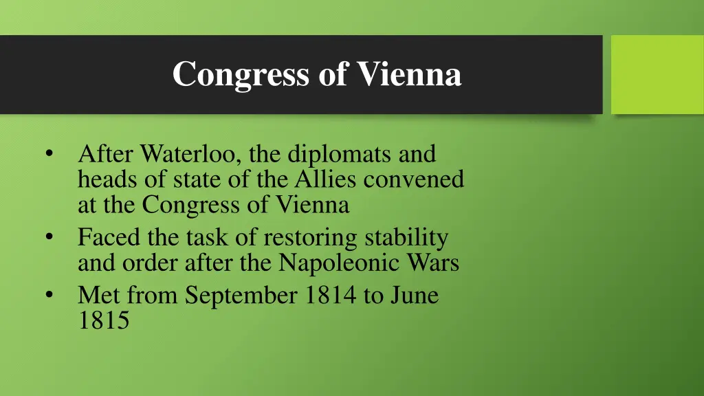 congress of vienna