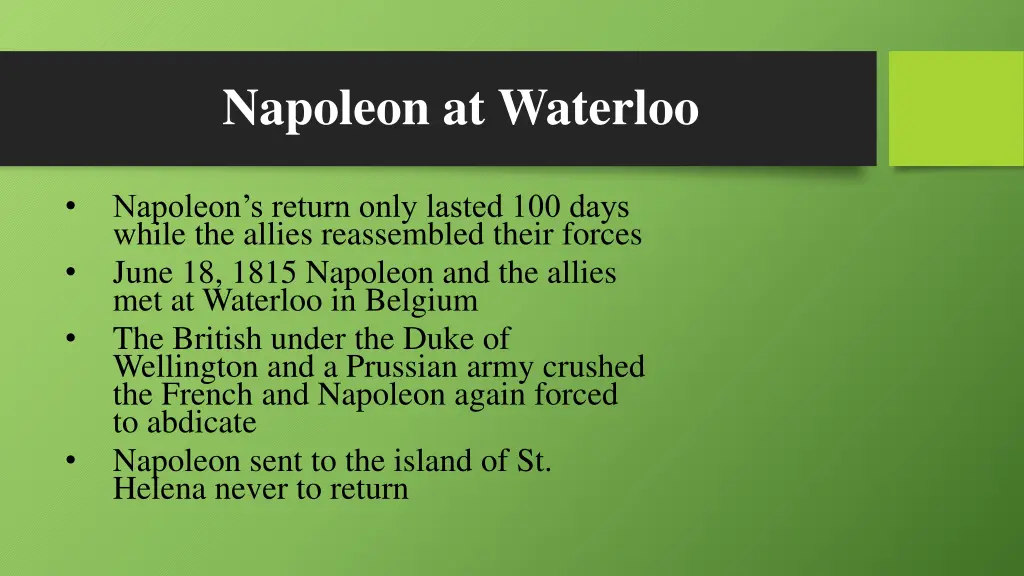 napoleon at waterloo