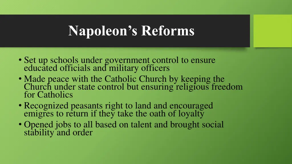 napoleon s reforms 1