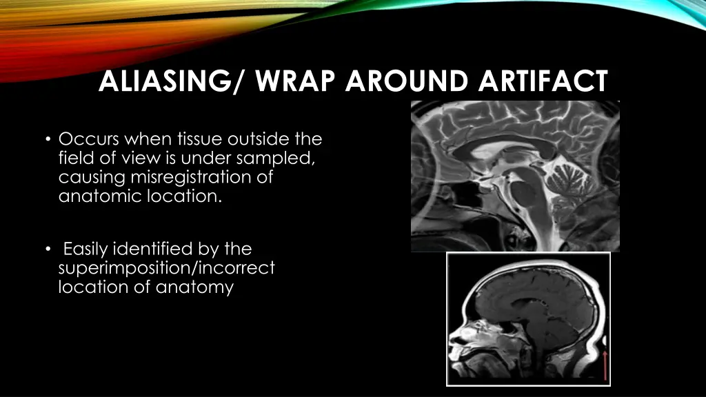 aliasing wrap around artifact