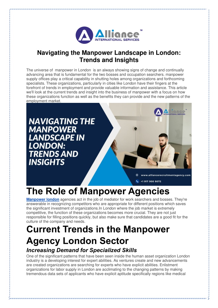 navigating the manpower landscape in london