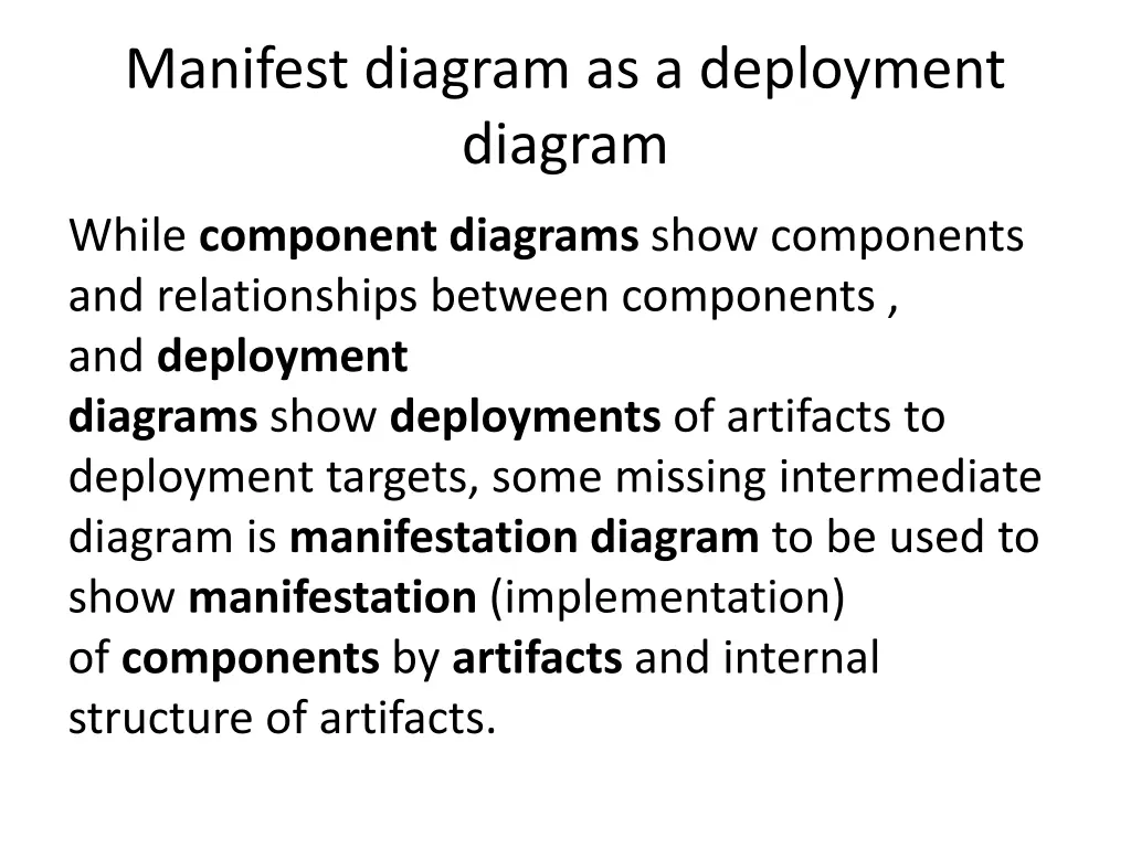 manifest diagram as a deployment diagram