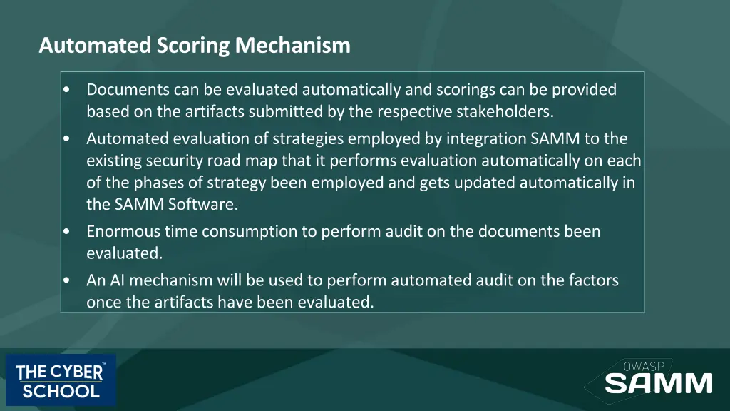 automated scoring mechanism