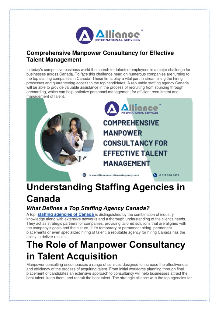 comprehensive manpower consultancy for effective