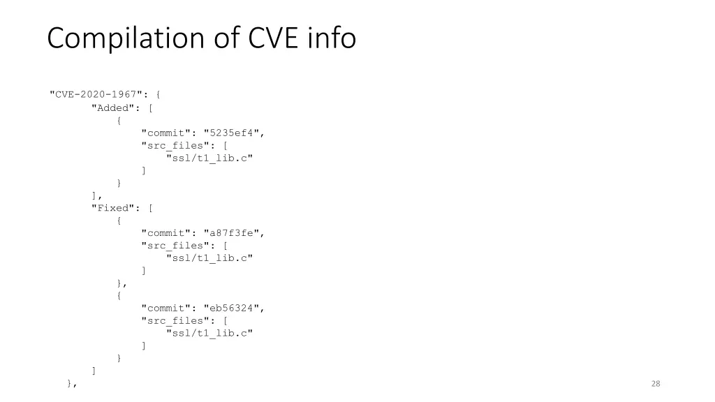 compilation of cve info