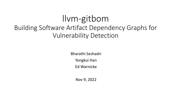 llvm gitbom