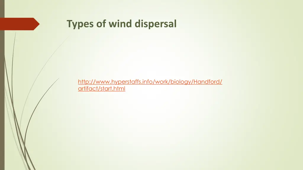 types of wind dispersal