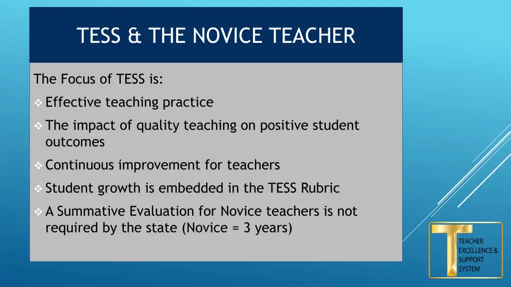 tess the novice teacher