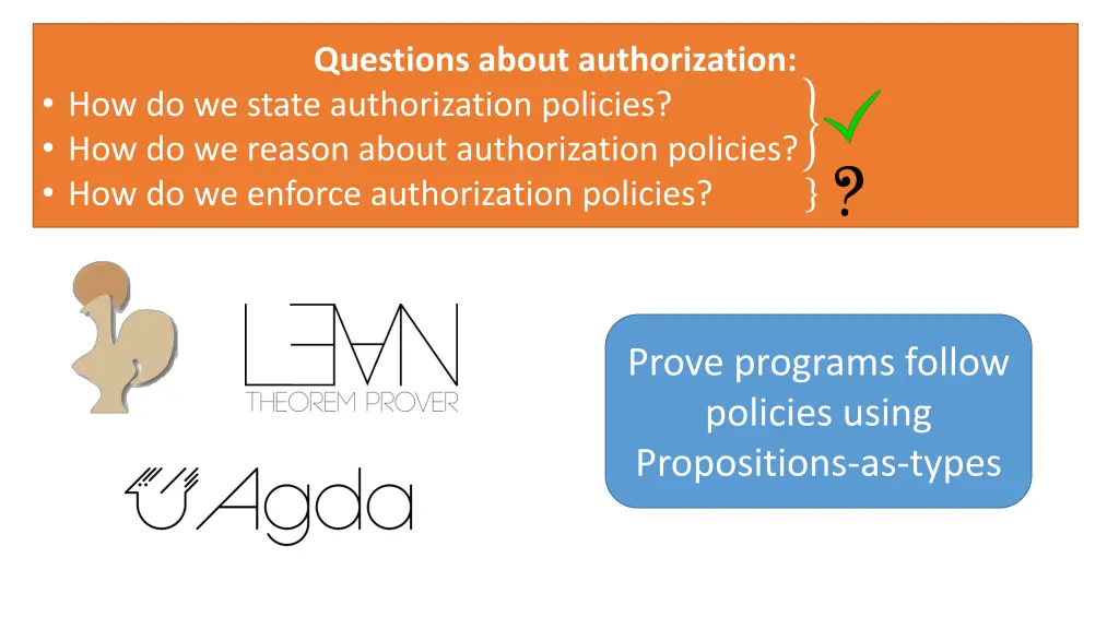 questions about authorization 1