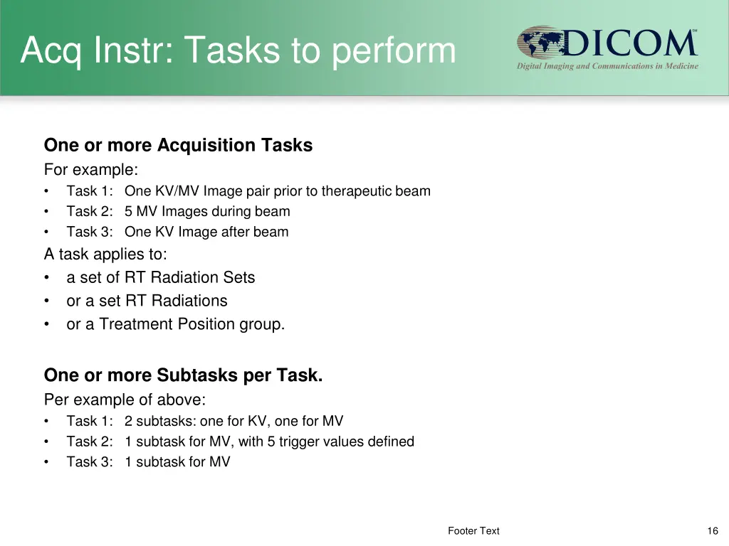 acq instr tasks to perform