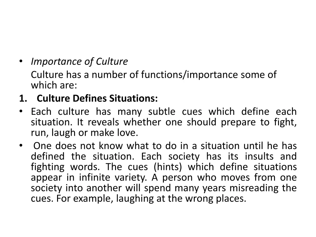 importance of culture culture has a number