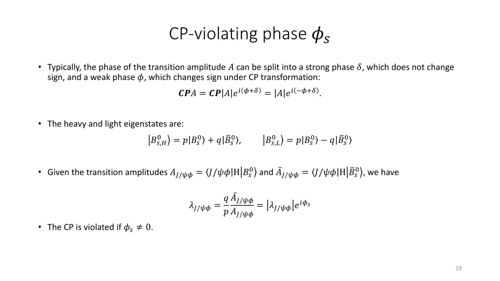 cp violating phase