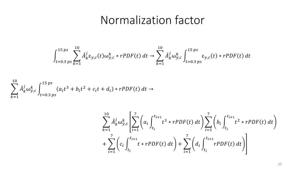 normalization factor 1