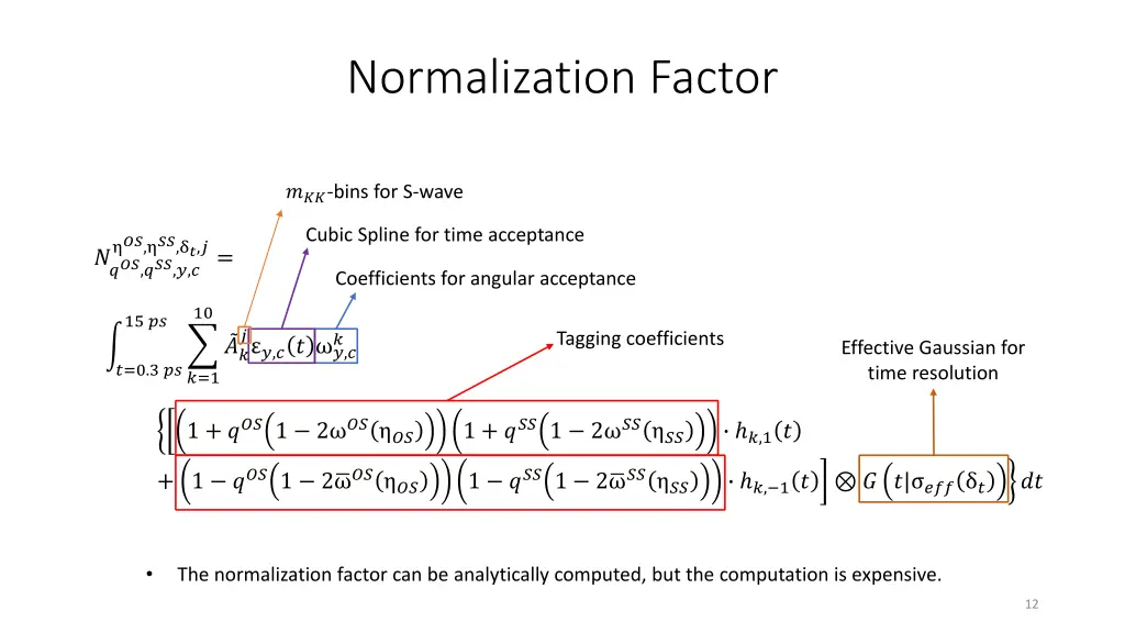 normalization factor