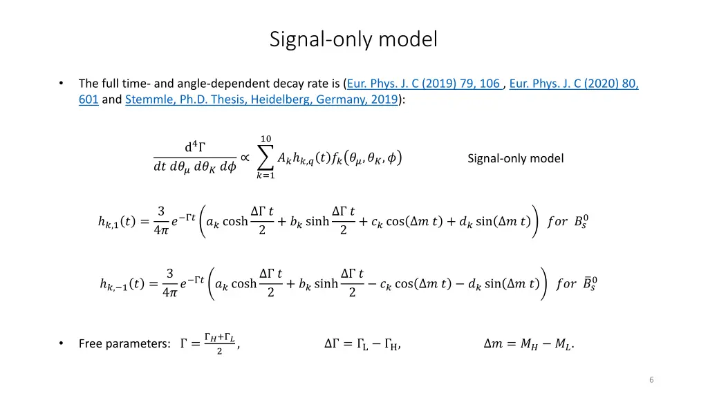 signal only model