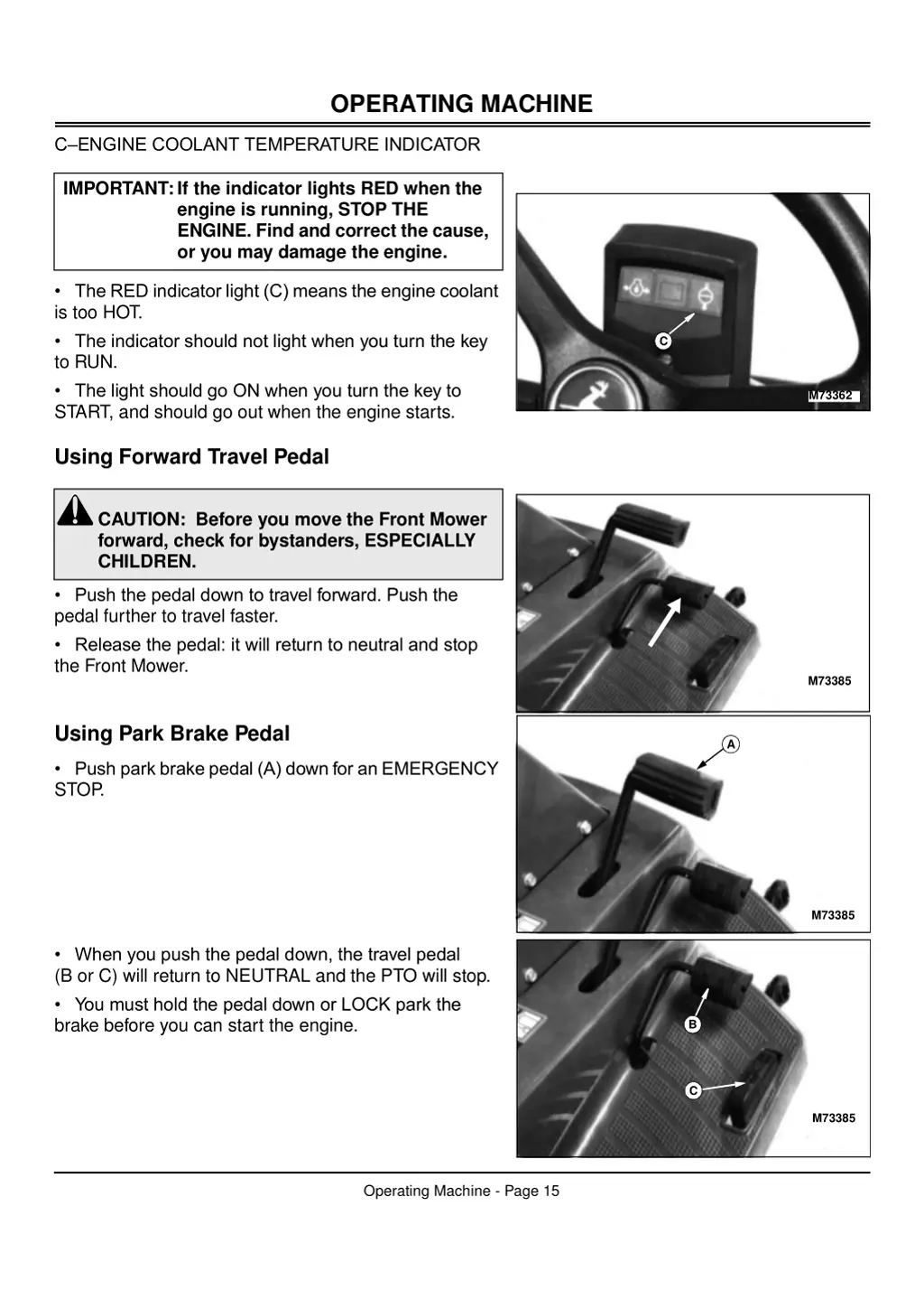 operating machine 8