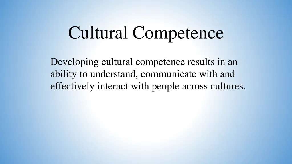 cultural competence 1