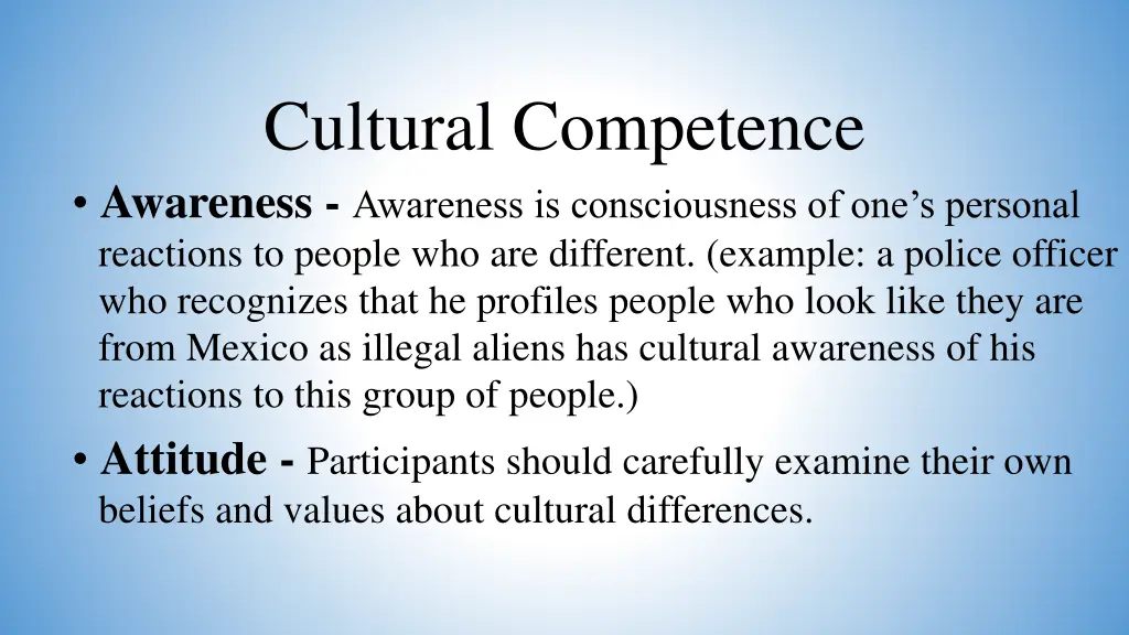 cultural competence awareness awareness