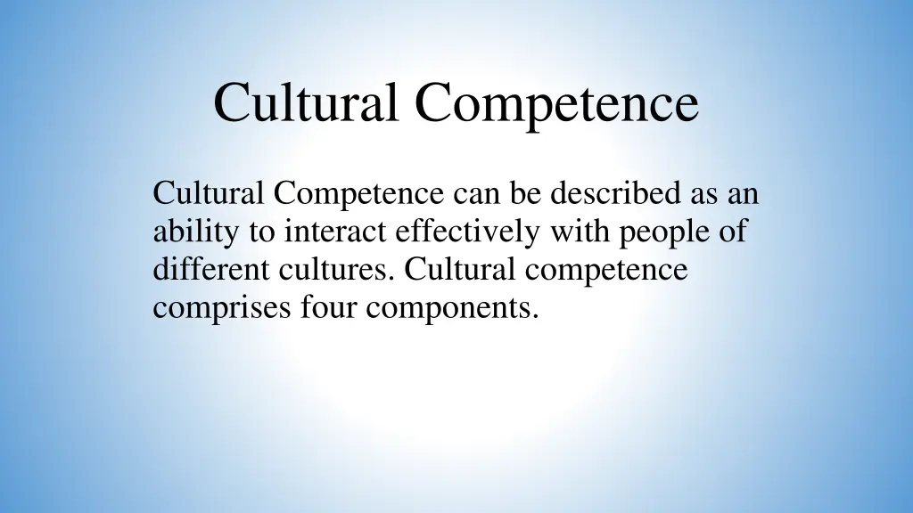 cultural competence