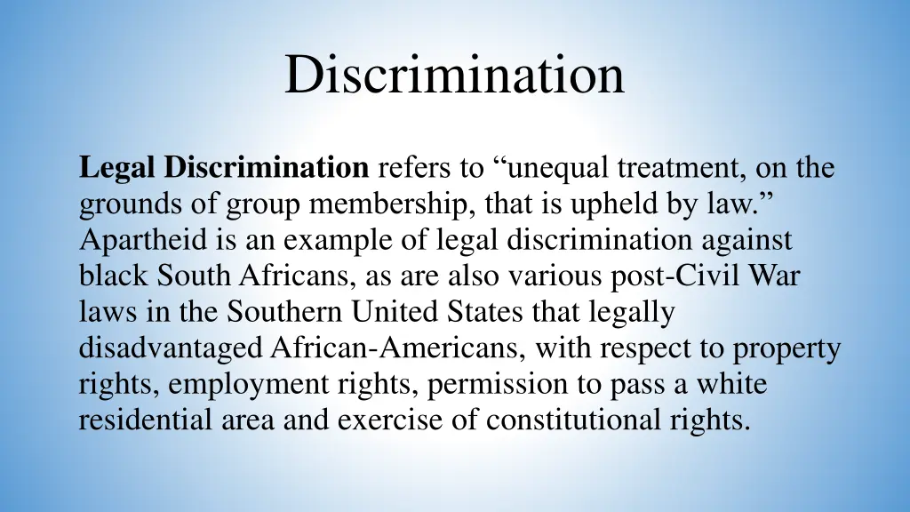 discrimination 2