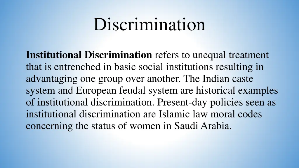 discrimination 3