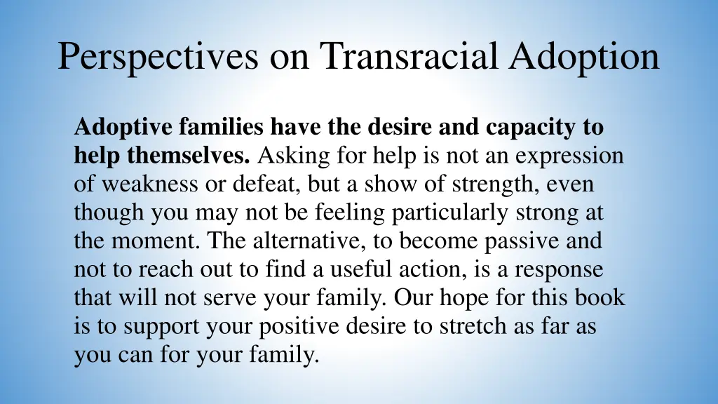 perspectives on transracial adoption 2