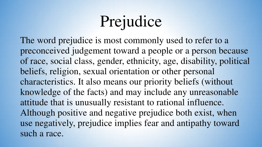 prejudice 1