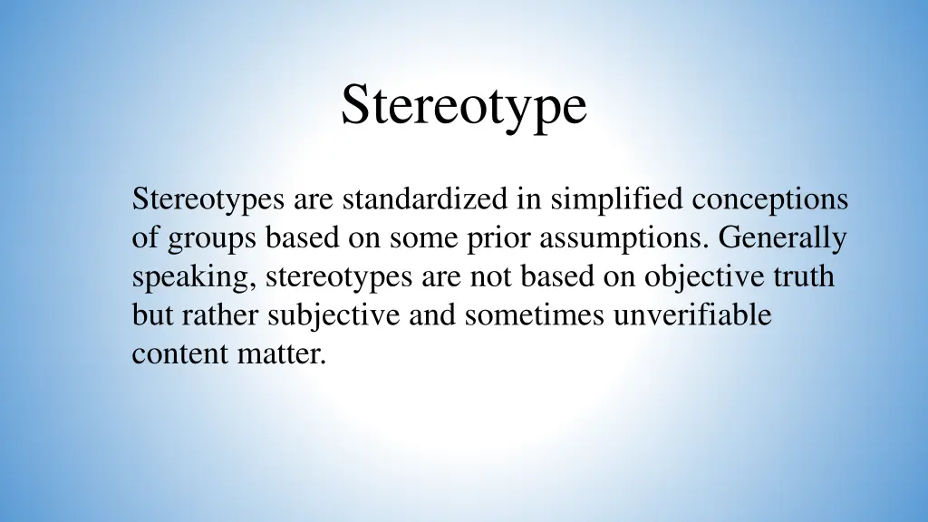 stereotype 1