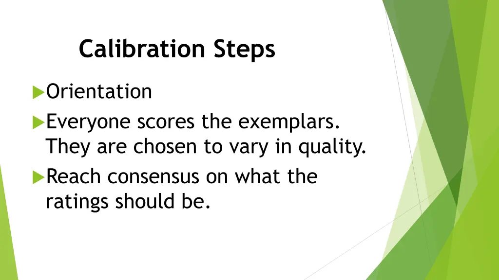 calibration steps