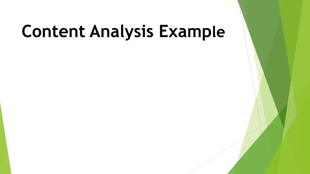 content analysis examp le