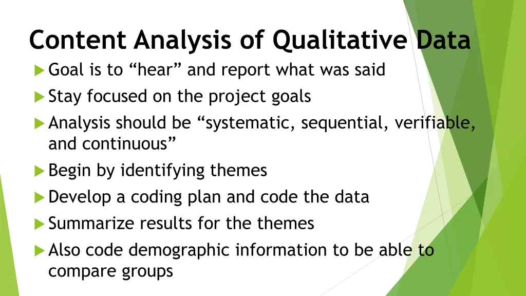 content analysis of qualitative data goal