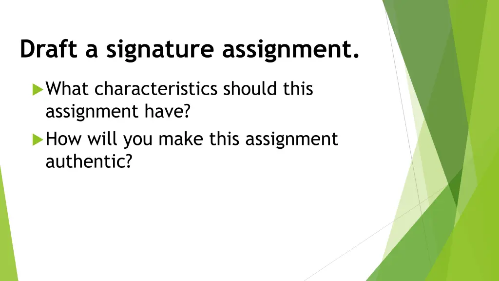 draft a signature assignment