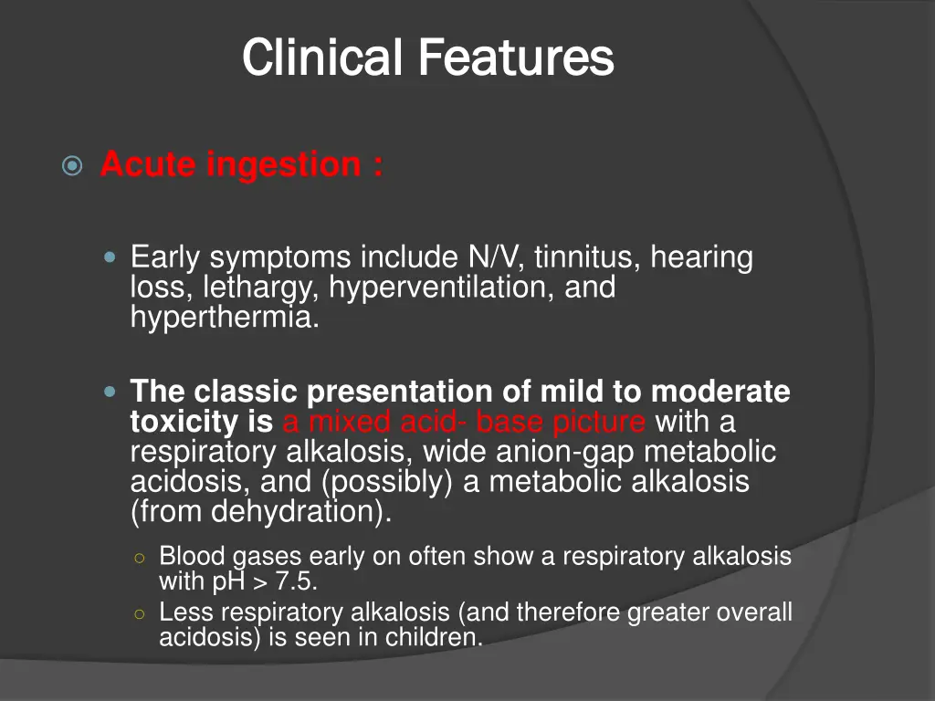 clinical features clinical features