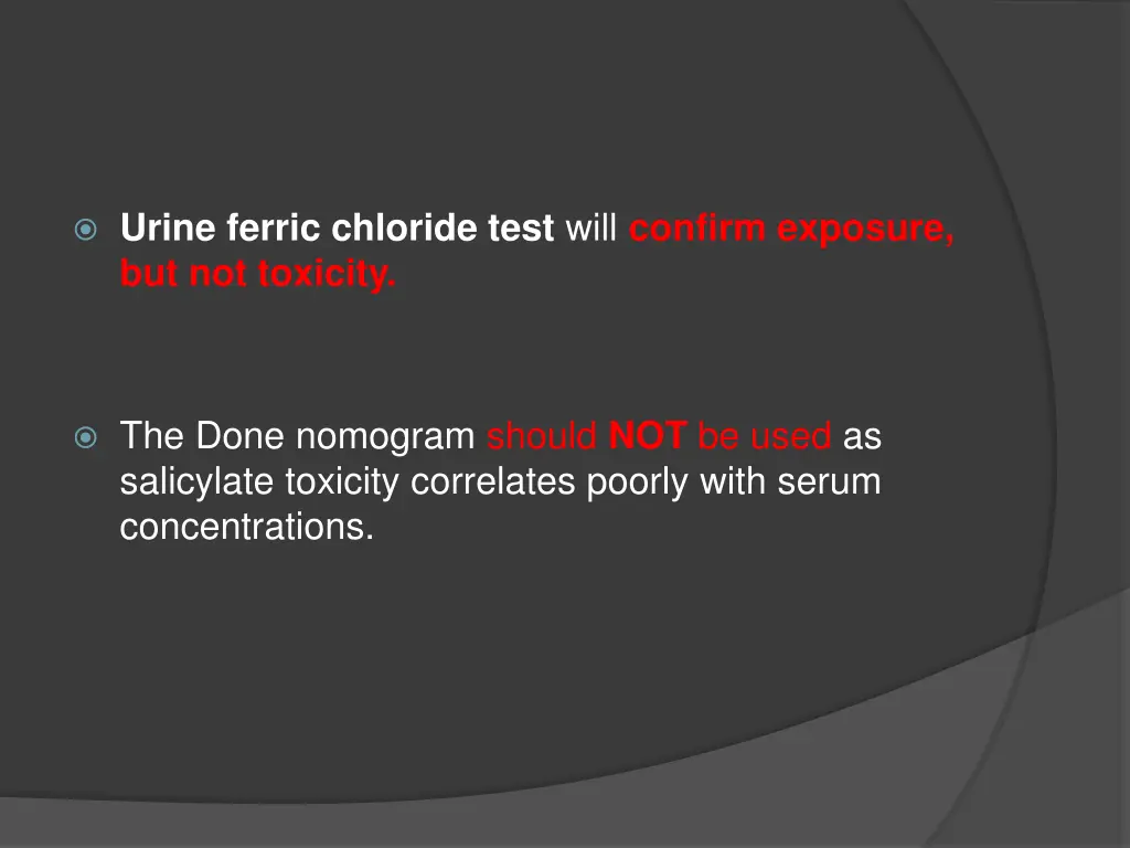 urine ferric chloride test will confirm exposure