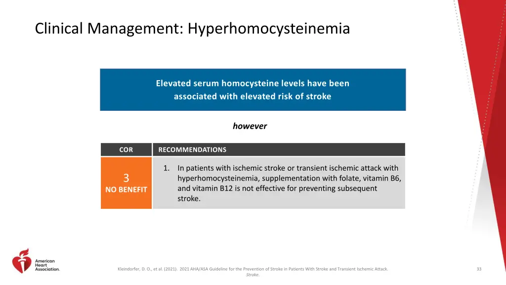 clinical management hyperhomocysteinemia