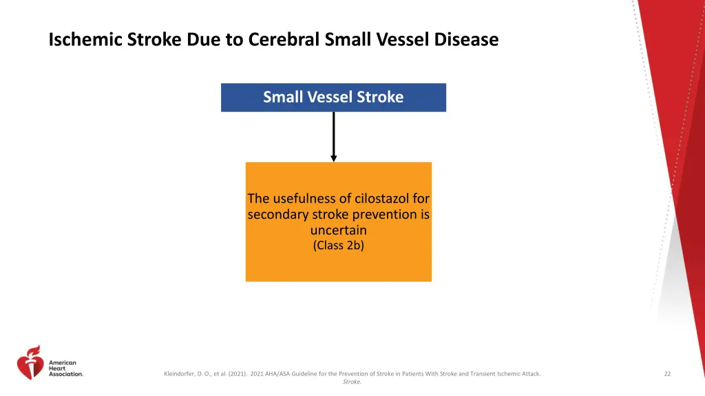 ischemic stroke due to cerebral small vessel