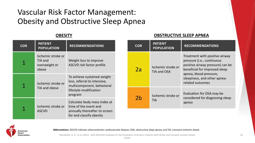 vascular risk factor management obesity