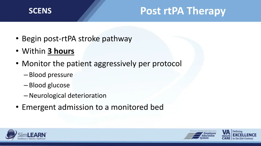 post rtpa therapy