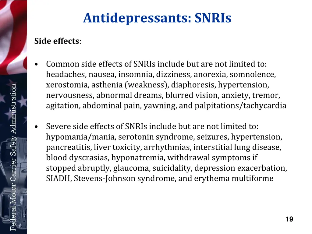 antidepressants snris 1