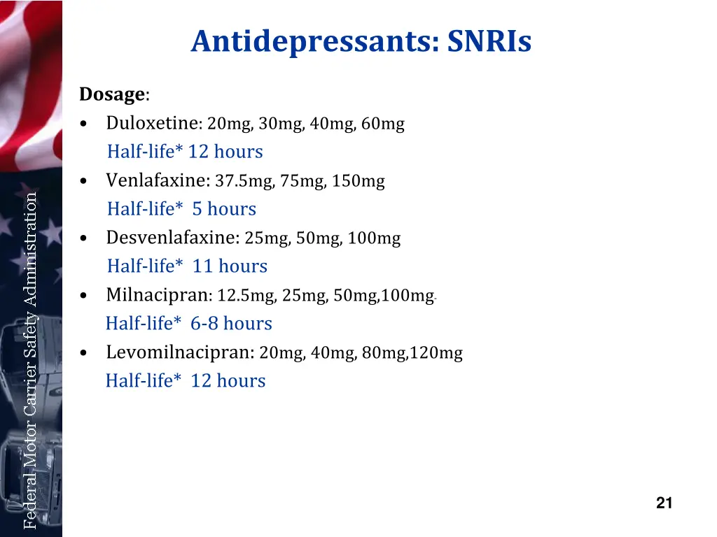 antidepressants snris 3